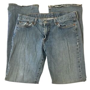 Lucky Brand Blue Jeans Dungarees Regular Length Mid Rise Flare Women Size 10/30